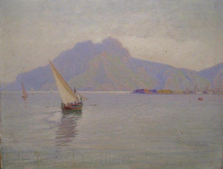Carl Wilhelm Barth Innseilingen Til Palermo Spain oil painting art
